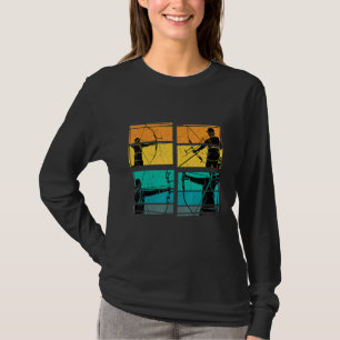 Bogenschießen Bogenschießen Bogenschießen Retro Vi T-Shirt