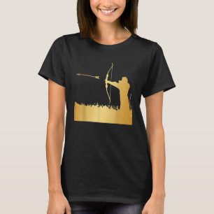 Bogenschießen Bow Arrow Gold Funny Party T-Shirt