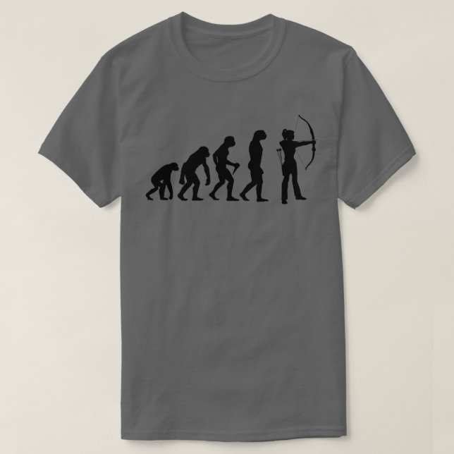 Bogenschießen der Evolution  T-Shirt (Design vorne)
