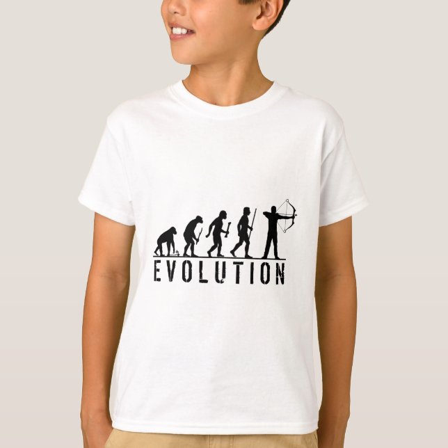 Bogenschießen-Evolution T-Shirt (Vorderseite)