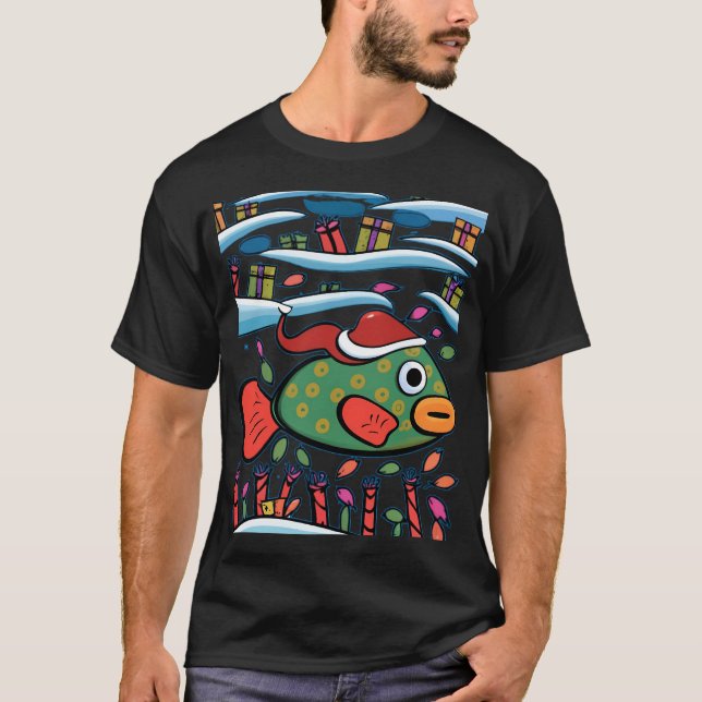 Bogenschießen Fischen T-Shirt (Vorderseite)