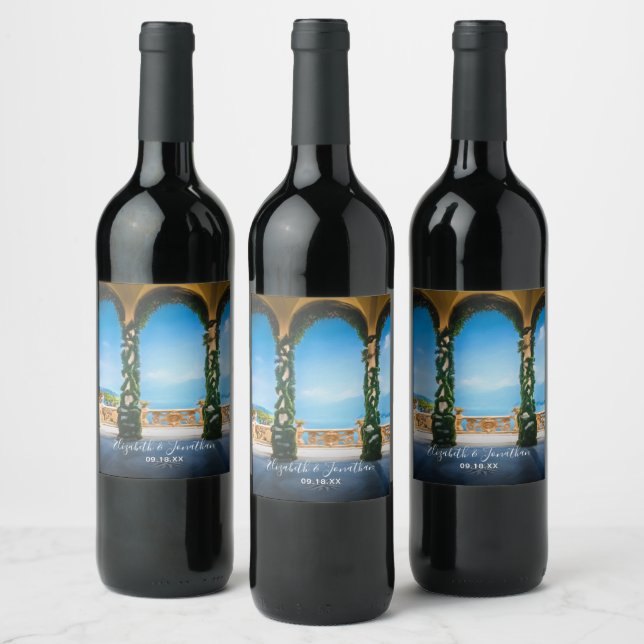 Bogenschießen in Italien Weinetikett (Flaschen)