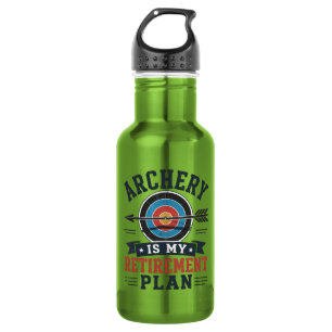 Bogenschießen ist mein Rentenplan Bogenschütze Edelstahlflasche