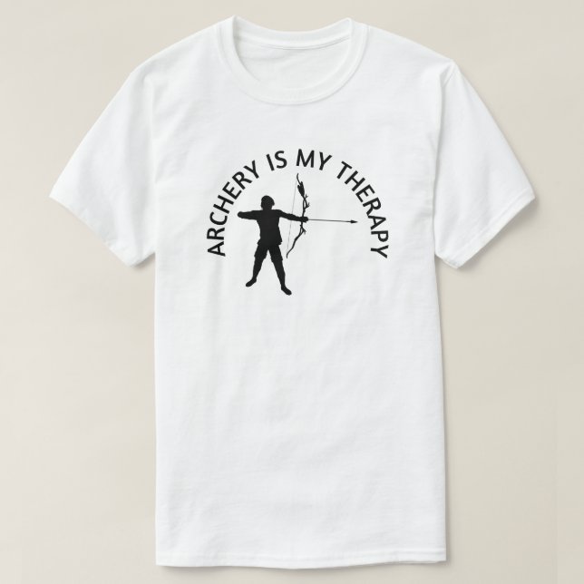 Bogenschießen ist meine Therapie | Archery Lover T-Shirt (Design vorne)