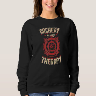 Bogenschießen ist meine Therapie Bogen und Pfeil Z Sweatshirt