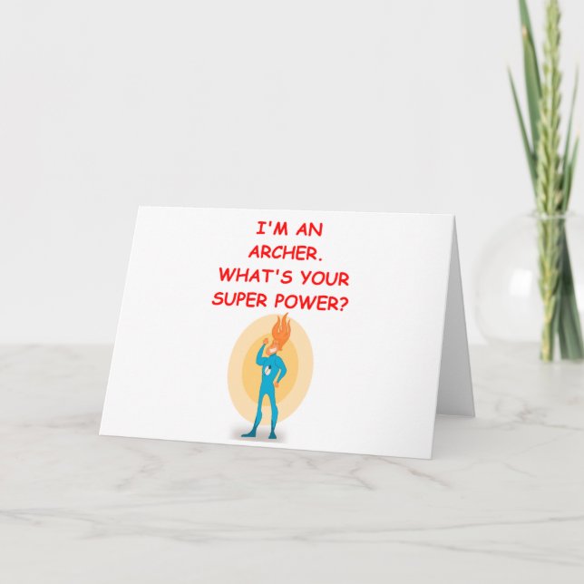 Bogenschießen Karte (Vorderseite)