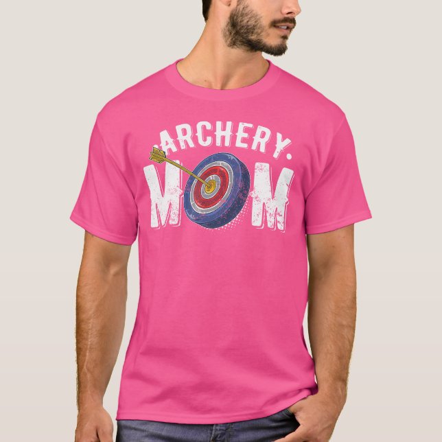 Bogenschießen-Mama Arrow Shooting Sportjägerin Fra T-Shirt (Vorderseite)
