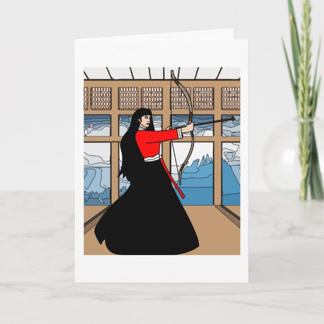 Bogenschießen mit Bow und Pfeil Karte (Vorderseite)