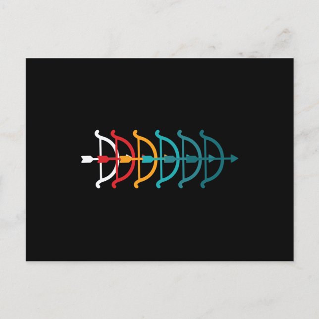 Bogenschießen Postkarte (Vorderseite)