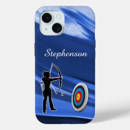 Bogenschießen - Silhouette einer Bogenschützin und Case-Mate iPhone Hülle