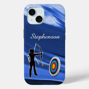 Bogenschießen - Silhouette einer Bogenschützin und Case-Mate iPhone Hülle