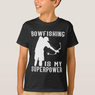 Bogenschießen Superpower Fisch Bogenschütze Angler T-Shirt