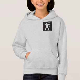 Bogenschießen-Symbol-MädchenHoodie Hoodie