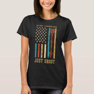 Bogenschießen und Bogenschießen der US-Flagge T-Shirt