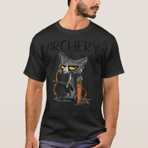 Bogenschießen, weil Mord falsch ist Funny Cat Arch T-Shirt