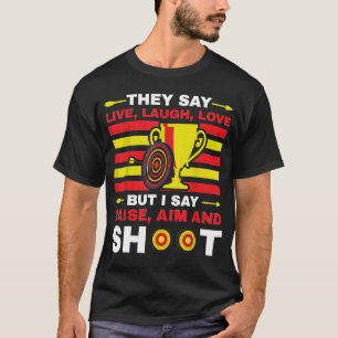 Bogenschießen, wie ich sage, soll ihn anheben und T-Shirt