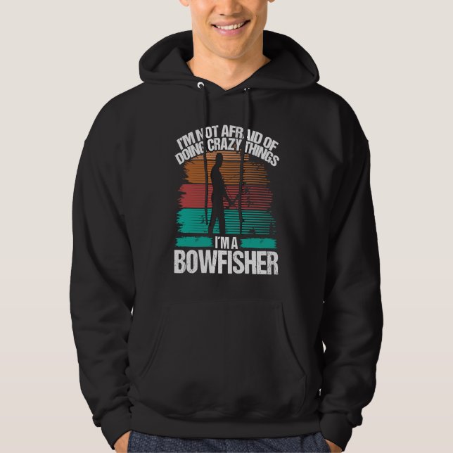 Bogenschießfischer Bogenschütze Bogenschütze Bogen Hoodie (Vorderseite)