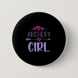 Bogenschießmädchen - Archer-Zitat Niedlicher Herz- Button