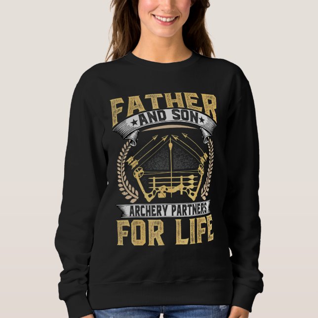 Bogenschütze Bogenschießen    Vater und Sohn Bogen Sweatshirt (Vorderseite)