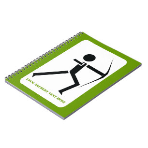 Bogenschützen mit seinem Bogenschwarz, grüner Boge Notizblock