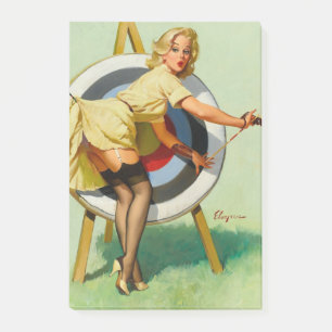 Bogenschützen-Pin-Up-Girl Post-it Klebezettel