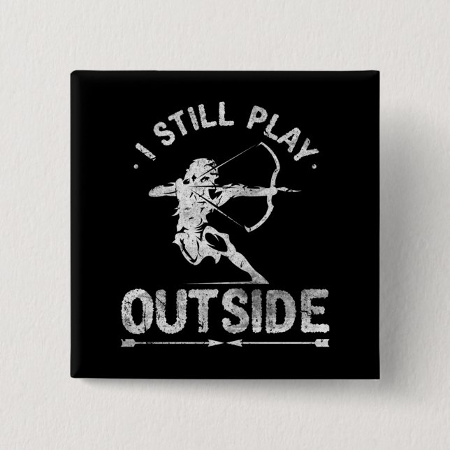 Bogenschützenjagd Jäger Jäger beängstigend Button (Vorderseite)