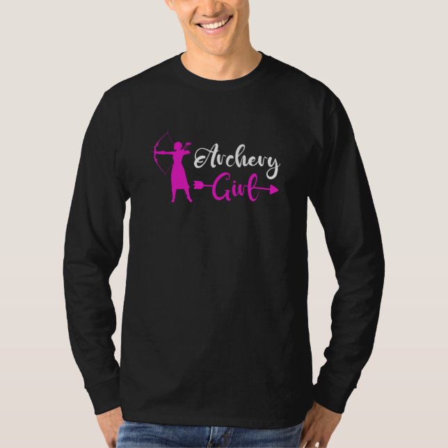Bogenschützin Bogen und Pfeil Schießen Bogenschütz T-Shirt (Vorderseite)