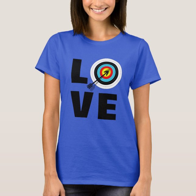 Bogensport Target Bullseye T-Shirt (Vorderseite)