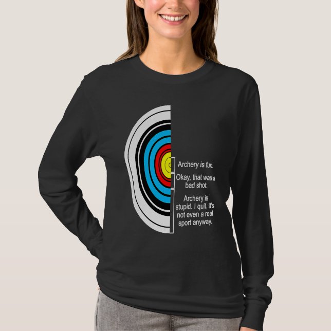Bogenverbindung Bow Archery Joke Jagd Jagd Arr T-Shirt (Vorderseite)
