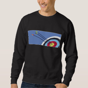 Bogenziel mit Bogen und Pfeilen für Männer und Wes Sweatshirt