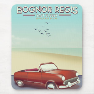Bognor Regis Vintages Reiseplakat am Meer Mousepad