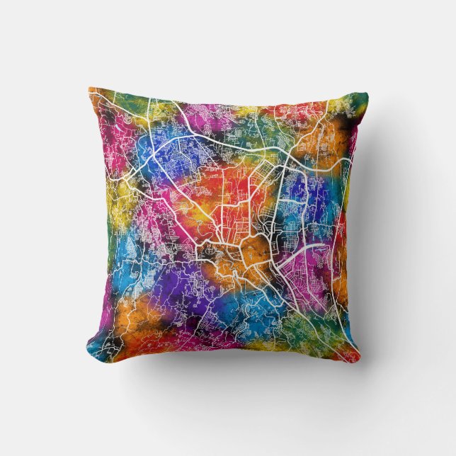 Bogor City Indonesia City Karte Kissen (Vorderseite)