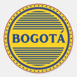 Bogotá City Pride Emblem – Colombian Identity Runder Aufkleber
