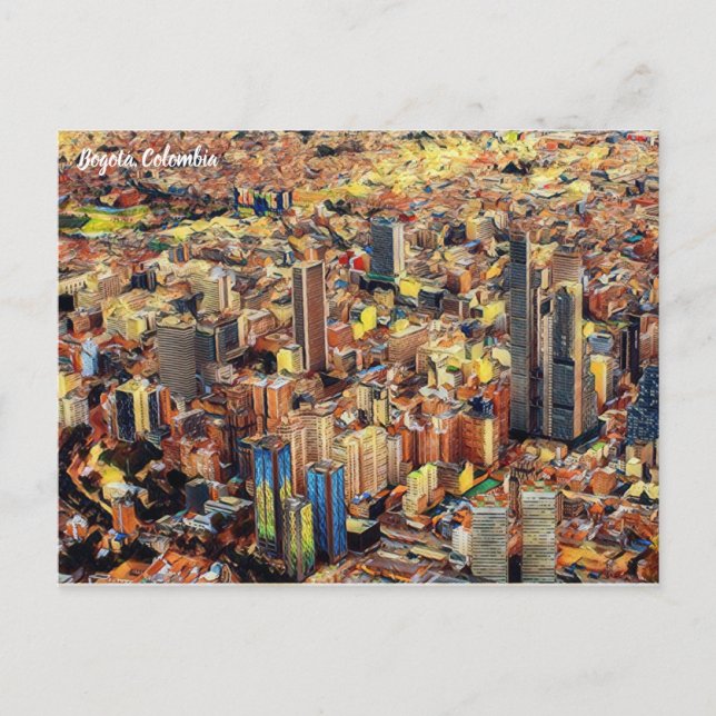 Bogotá, Colombia, City View Art Postkarte (Vorderseite)