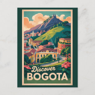 Bogota Colombia - Kunst Vintag Postkarte