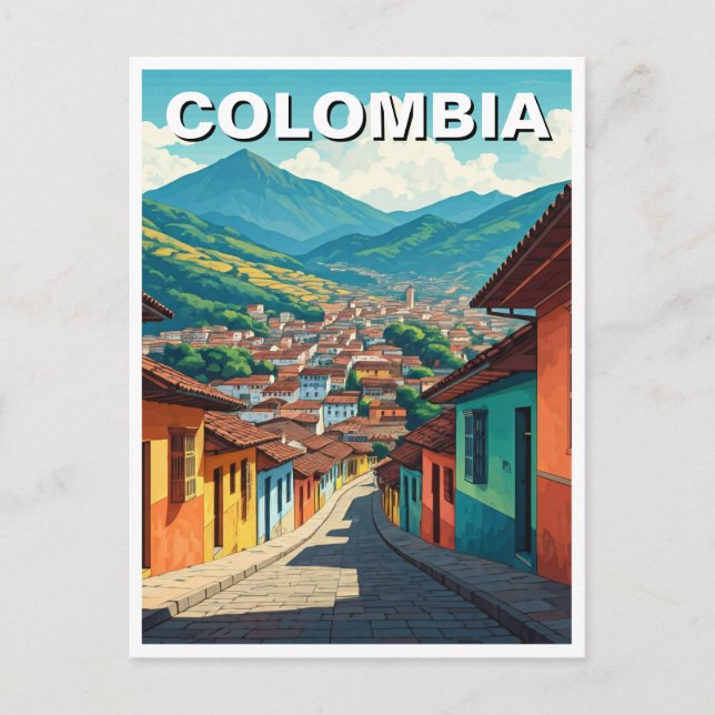 Bogota Colombia La Candelaria Postkarte (Vorderseite)