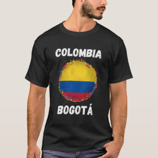 Bogota Colombia Retro Vintag kolumbianische Flagge T-Shirt