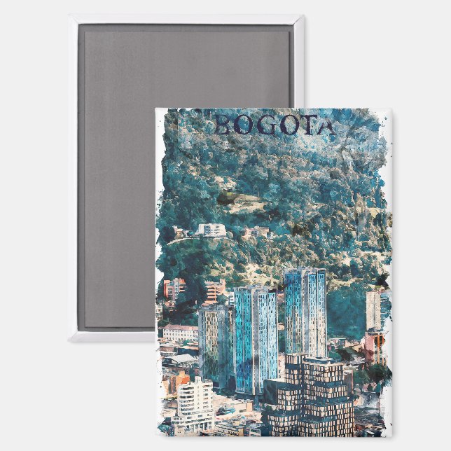 Bogota Colombia Stadtbild Magnet (Vorderseite/Rückseite)