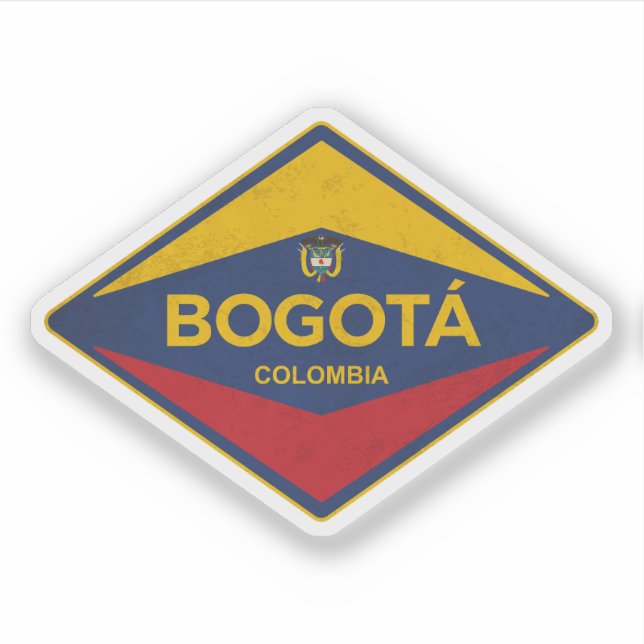 Bogota Colombia Vintag Sticker (Vorderseite)