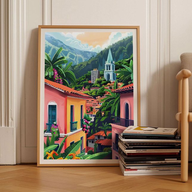 Bogota Druck Kolumbien Illustration Bogota Reise Poster (Von Creator hochgeladen)