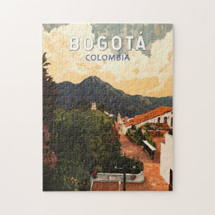 Bogota Kolumbien Illustration Reise Kunst Vintage Puzzle
