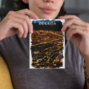 Bogota Kolumbien - Nachtstadtansicht Postkarte