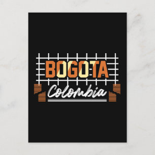 Bogota Kolumbien Retro-Typografie-Design Postkarte