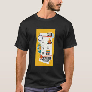 Bogotá Kolumbien Stadt Skyline Silhouette Umriss S T-Shirt