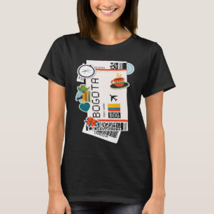 Bogotá Kolumbien Stadt Skyline Silhouette Umriss S T-Shirt