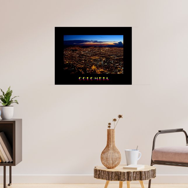 Bogotá Night Panorama Poster (Wohnzimmer 3)