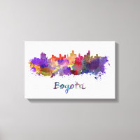 Bogotá skyline im Watercolor