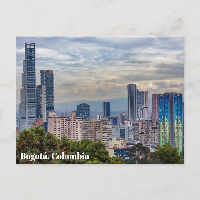 Bogotá, Skyline Kolumbien Postkarte (Vorderseite)
