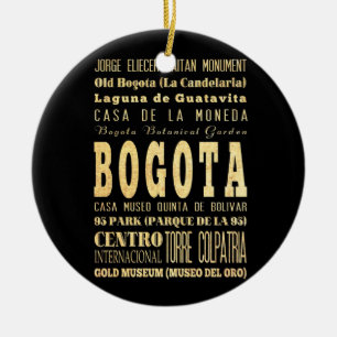 Bogota-Stadt der Kolumbien-Typografie-Kunst Keramikornament