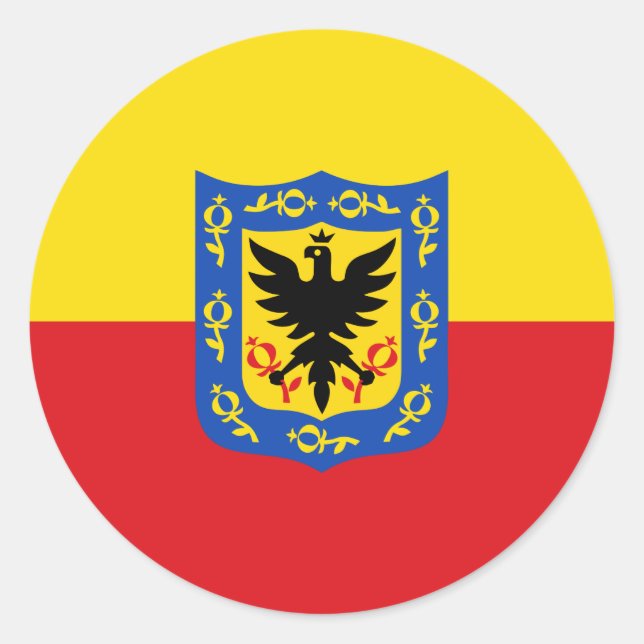 Bogota-Stadtflagge Runder Aufkleber (Vorderseite)